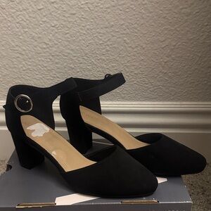 Elegant Black Ankle Strap Heels